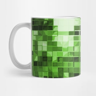 Green Mirrored Disco Ball Pattern Mug